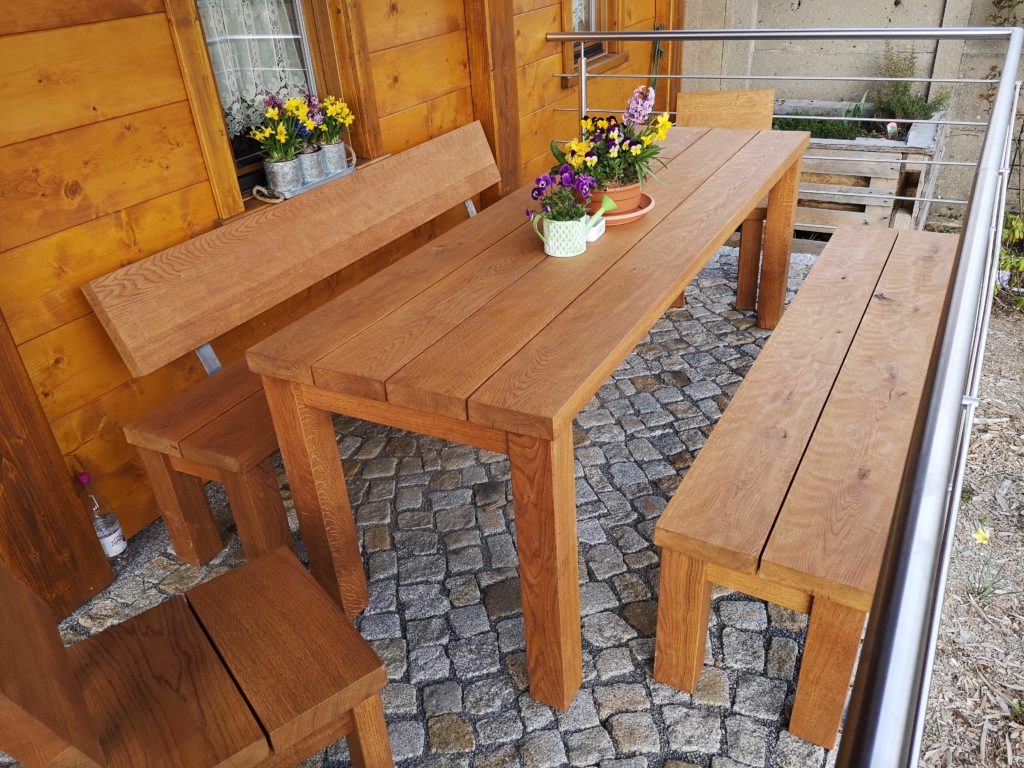 Rustikale Gartenbank Mit Lehne Holzvertrieb Pischel